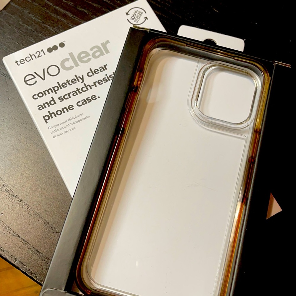IPhone 12 Pro Max clear phone case (used)